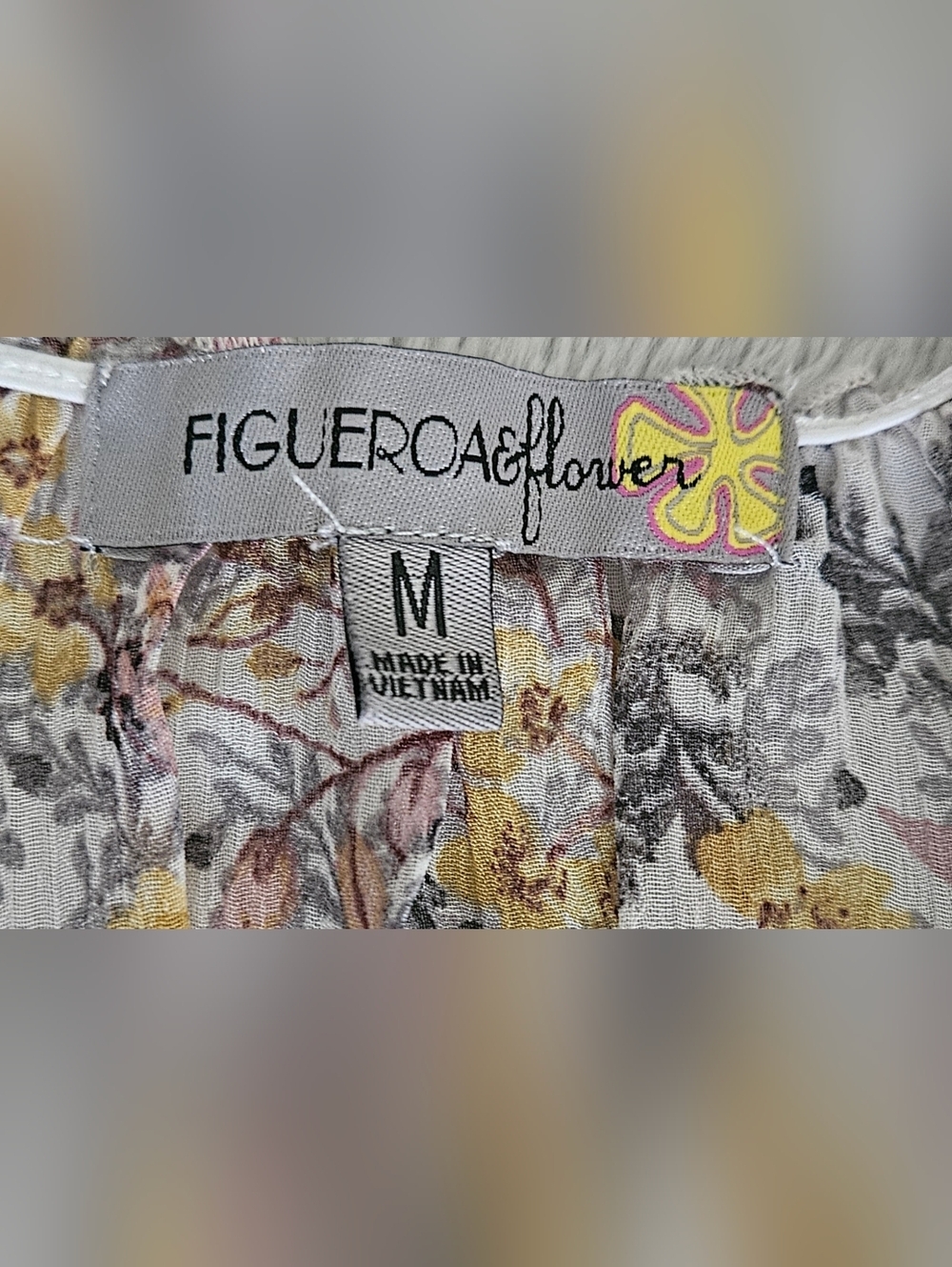 Fig & Flower Floral Maxi Dress Boho Cottagecore Button Detail Front Size M. - Picture 6 of 6